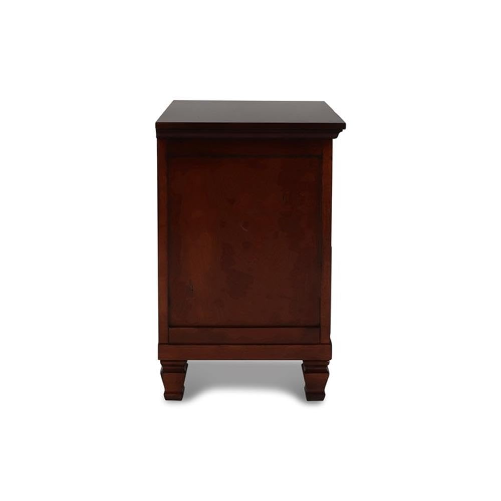 Brown Cherry 2-Drawer Wood Nightstand C711196