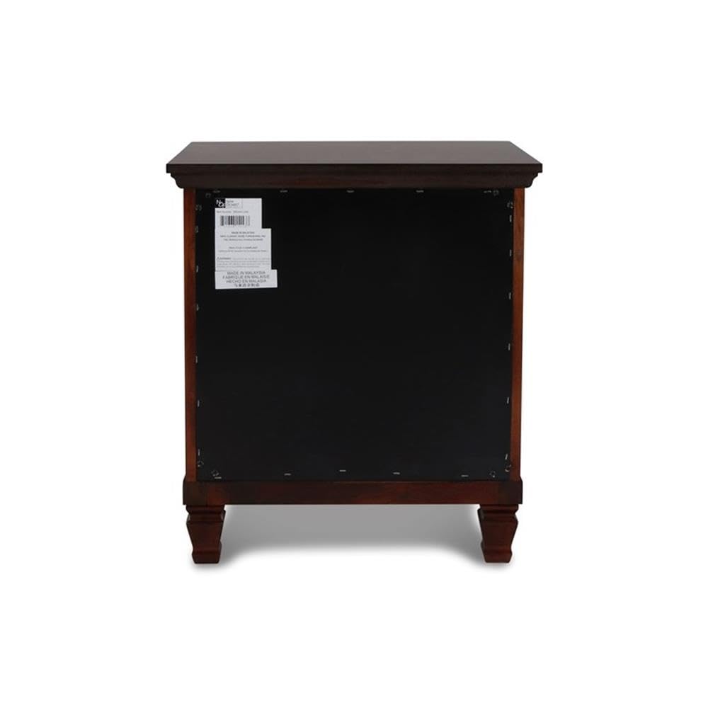 Brown Cherry 2-Drawer Wood Nightstand C711196