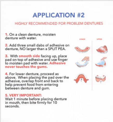 30 Pack Adhesive Free Denture Pads K335738