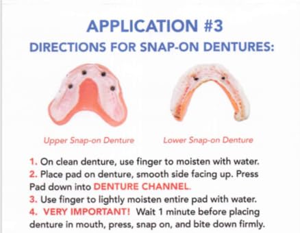 30 Pack Adhesive Free Denture Pads K335738
