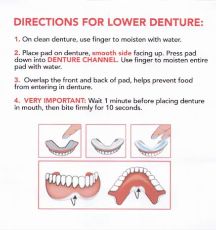 30 Pack Adhesive Free Denture Pads K335738