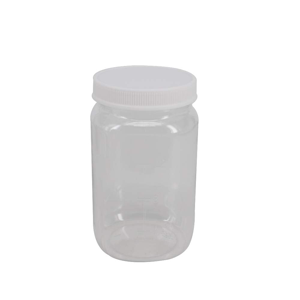 12 Pack 16 Oz Clear Plastic Mason Jars with Seal Lids M664
