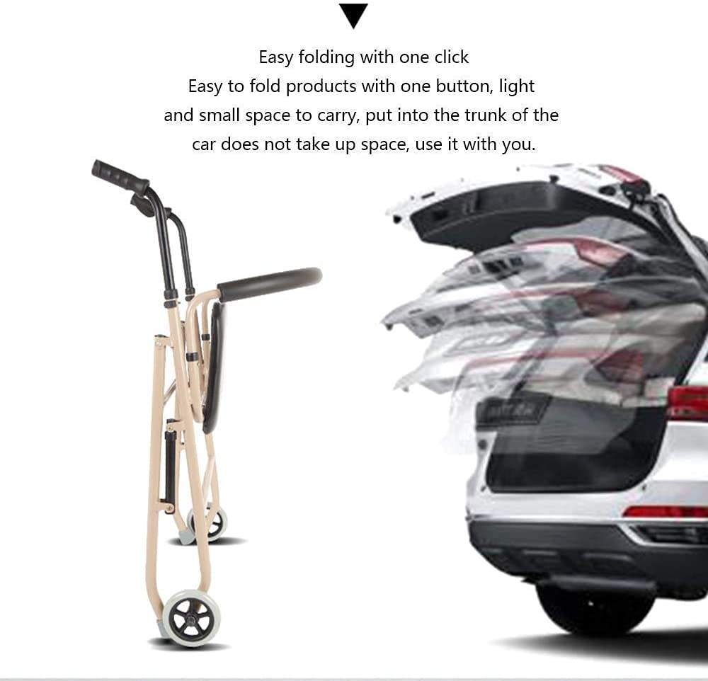 4 Wheel Folding Aluminum Rollator Walker with Seat Y410