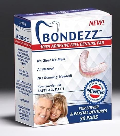 30 Pack Adhesive Free Denture Pads K335738