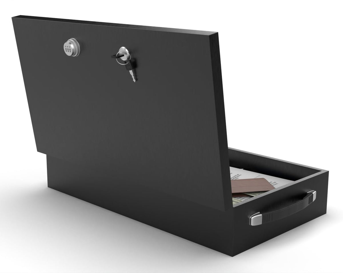 Fire Retardant Steel Security Chest with Dual Combination and Key Lock, 0.43 Cubic Ft O74309