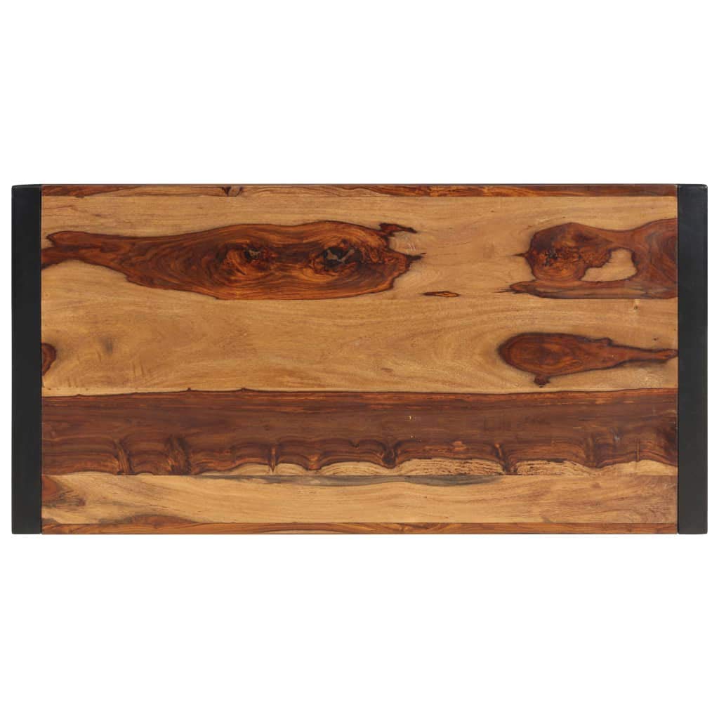 Industrial Style Rectangular Coffee Table with Iron Legs E865