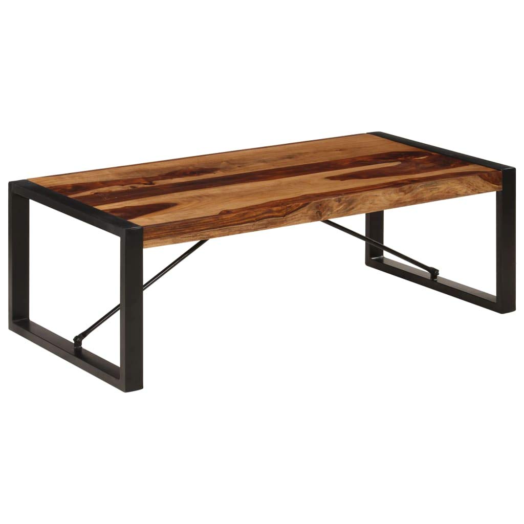 Industrial Style Rectangular Coffee Table with Iron Legs E865