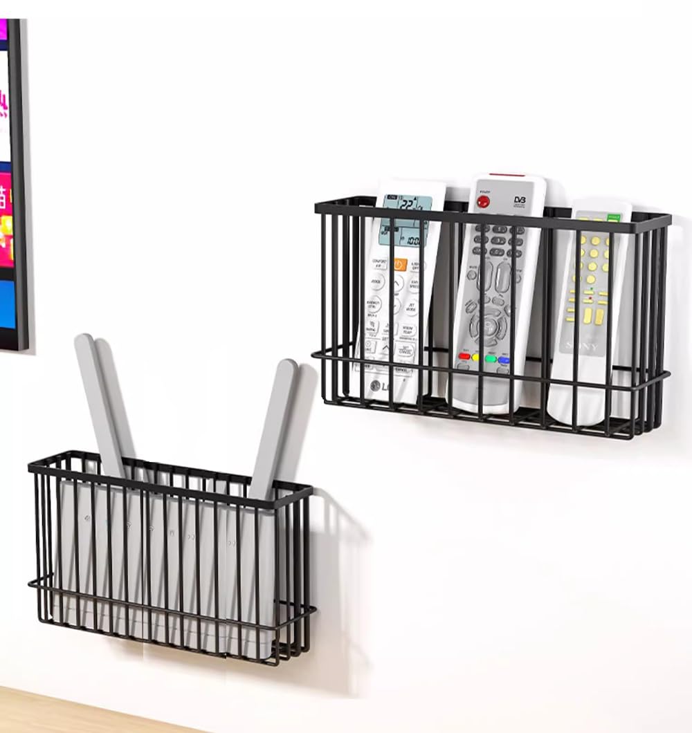 Self Adhesive Wall Mounted Storage Box (Black) D9351
