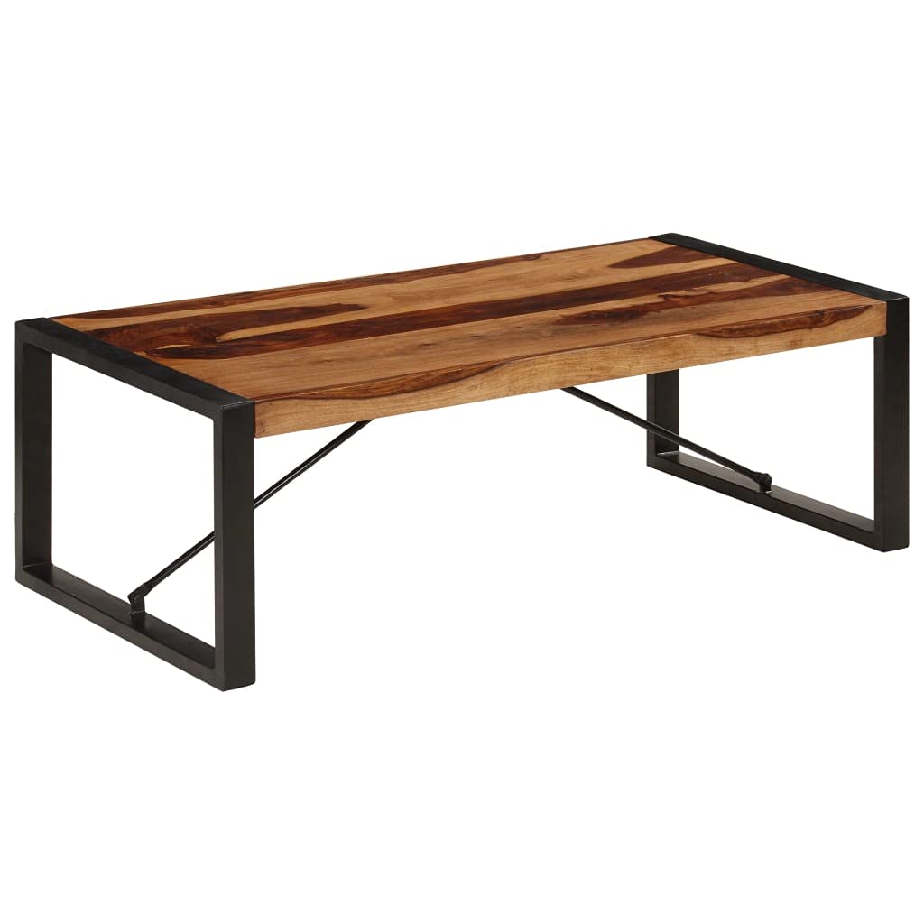 Industrial Style Rectangular Coffee Table with Iron Legs E865