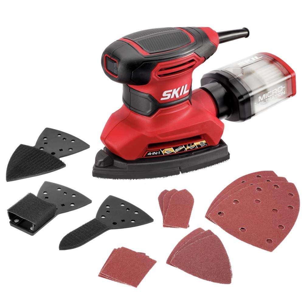 Corded Multi-Function Detail Sander with 12pc Sanding Sheet E444450