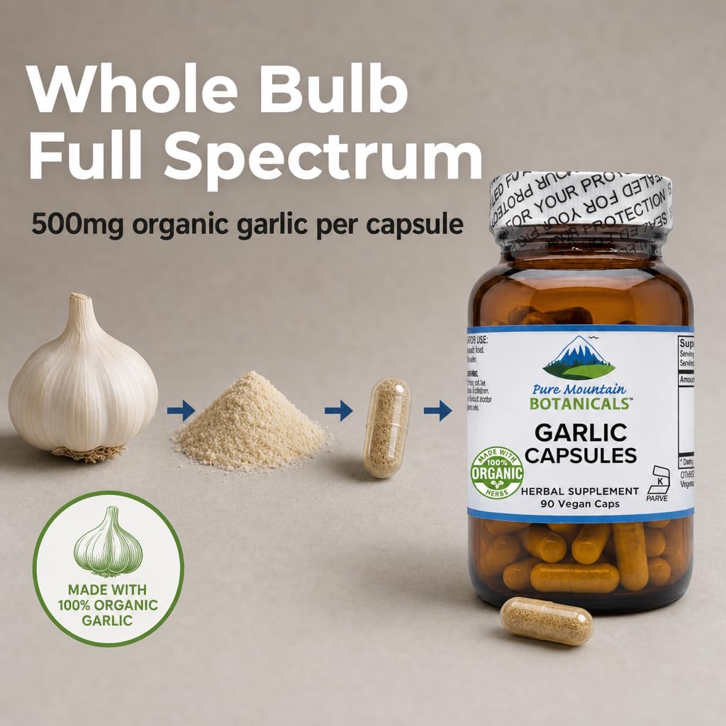 Garlic Capsules 500mg 90 Veggie Capsules X8237