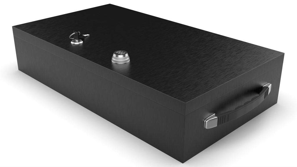 Fire Retardant Steel Security Chest with Dual Combination and Key Lock, 0.43 Cubic Ft O74309