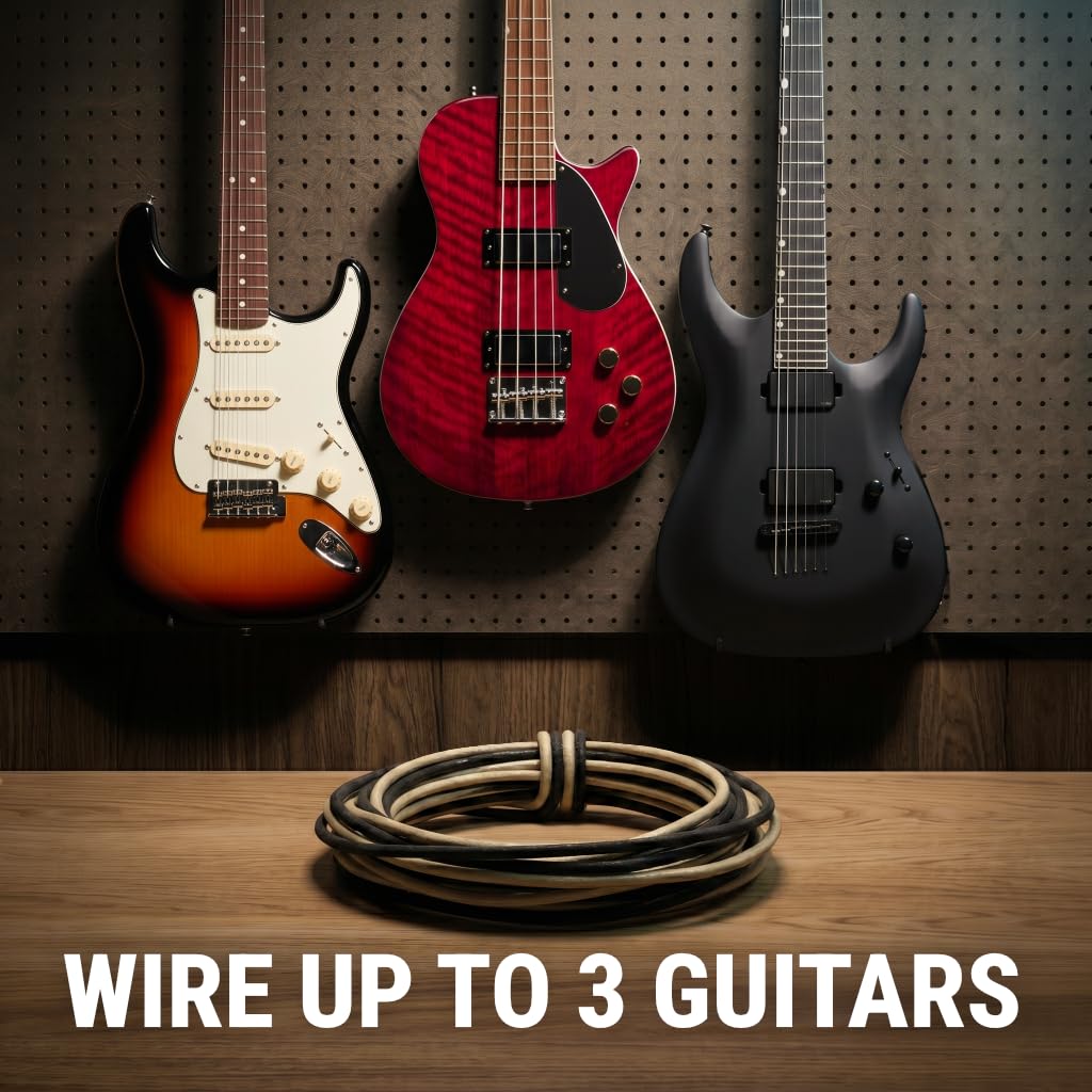 Cloth Wire for Electric Guitar, 22awg Pre-tinned Stranded Copper Wire W419042