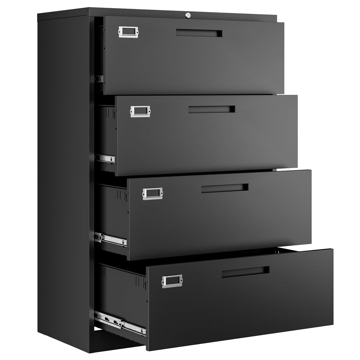 4 Drawer Metal Lateral File Cabinet with Lock Y78523