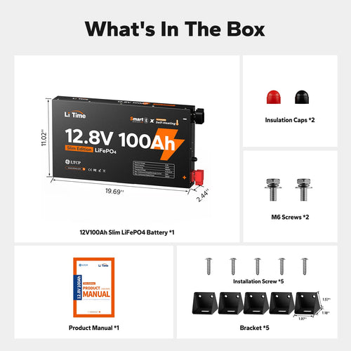 12V 100Ah Self-Heating LiFePO4 Battery D982235