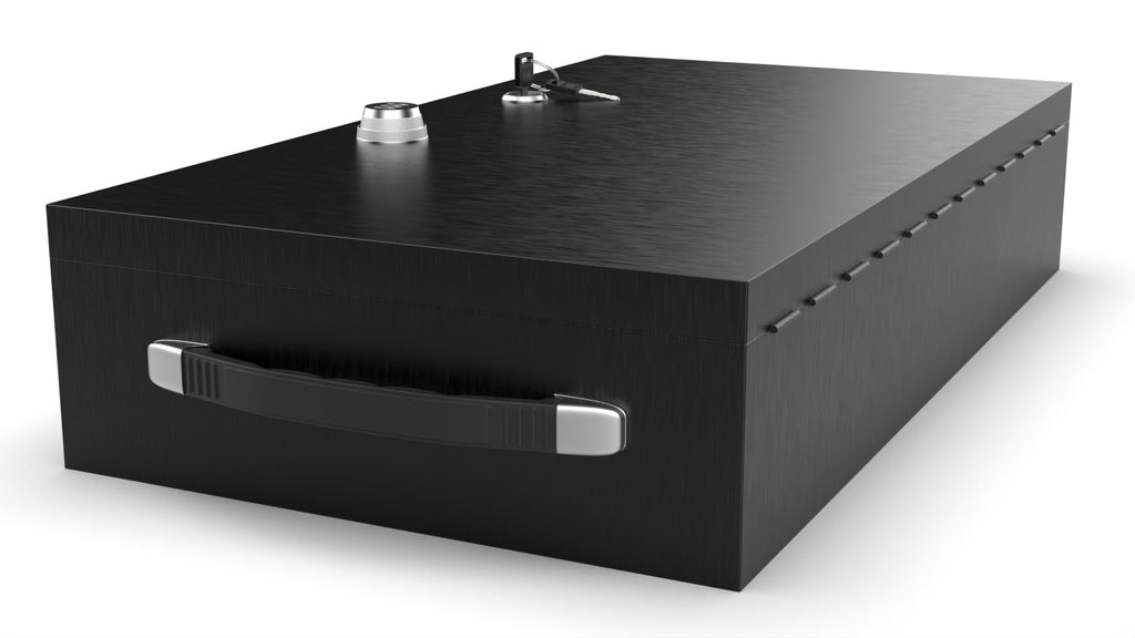Fire Retardant Steel Security Chest with Dual Combination and Key Lock, 0.43 Cubic Ft O74309