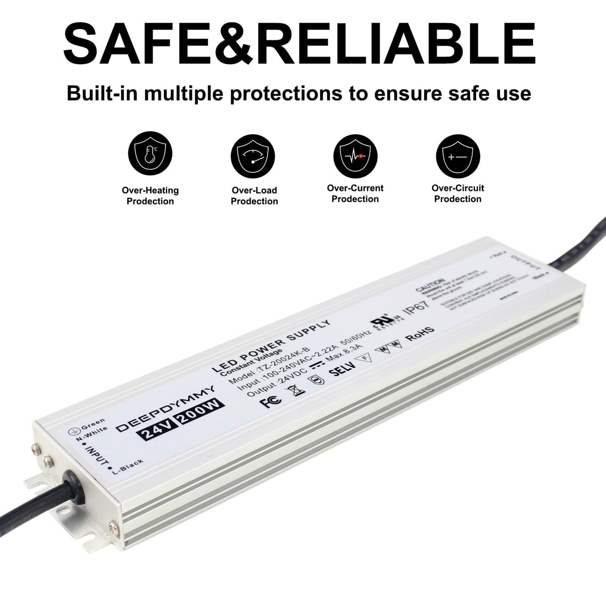 24V 200W Waterproof IP67 Power Supply E34618