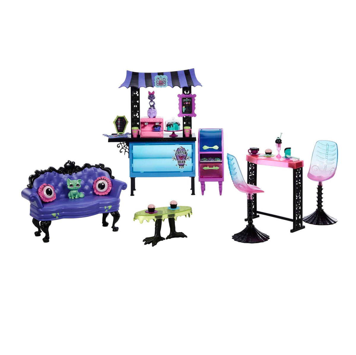 Playset with Cafe Furniture & Coffee Shop Accessories R9021