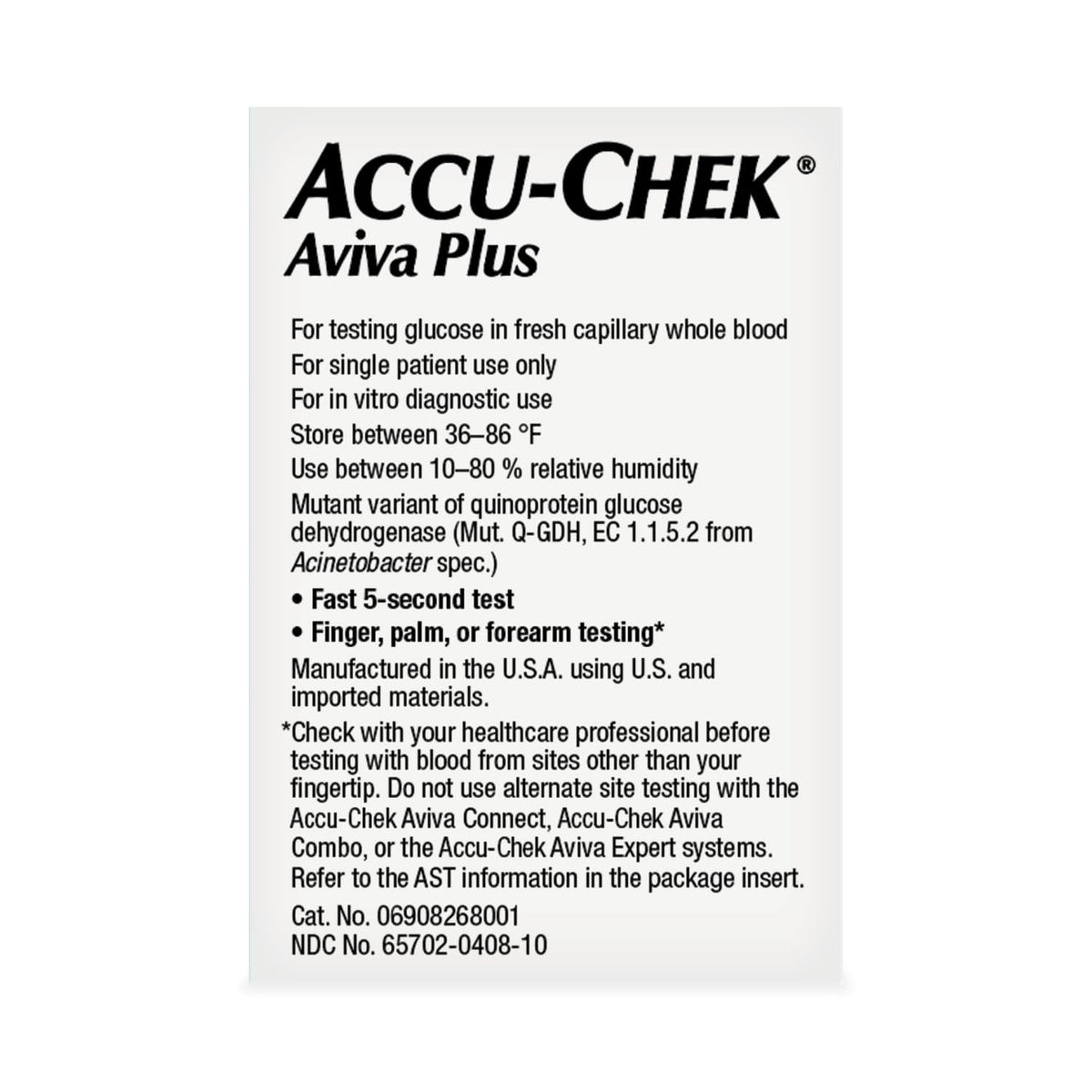 Blood Glucose Test Strips Pack of 100 T238620