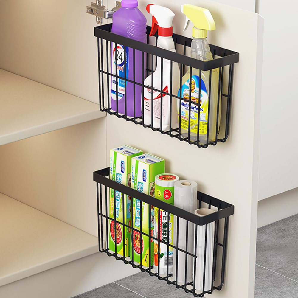 Self Adhesive Wall Mounted Storage Box (Black) D9351