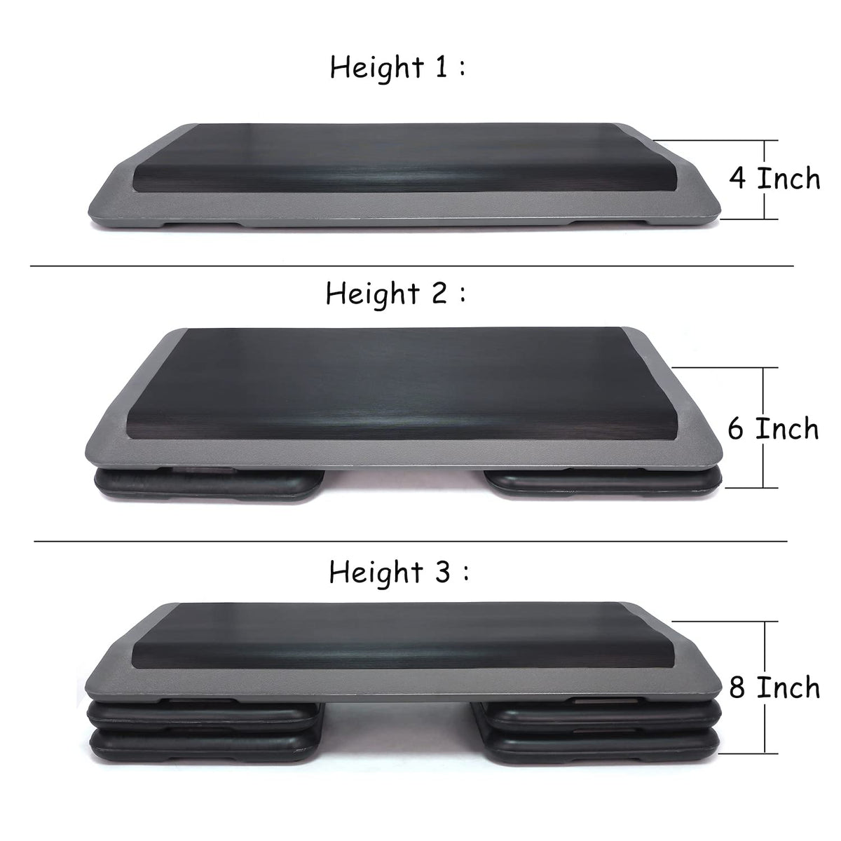 43'' Adjustable Aerobic Step Platform with Risers T872366