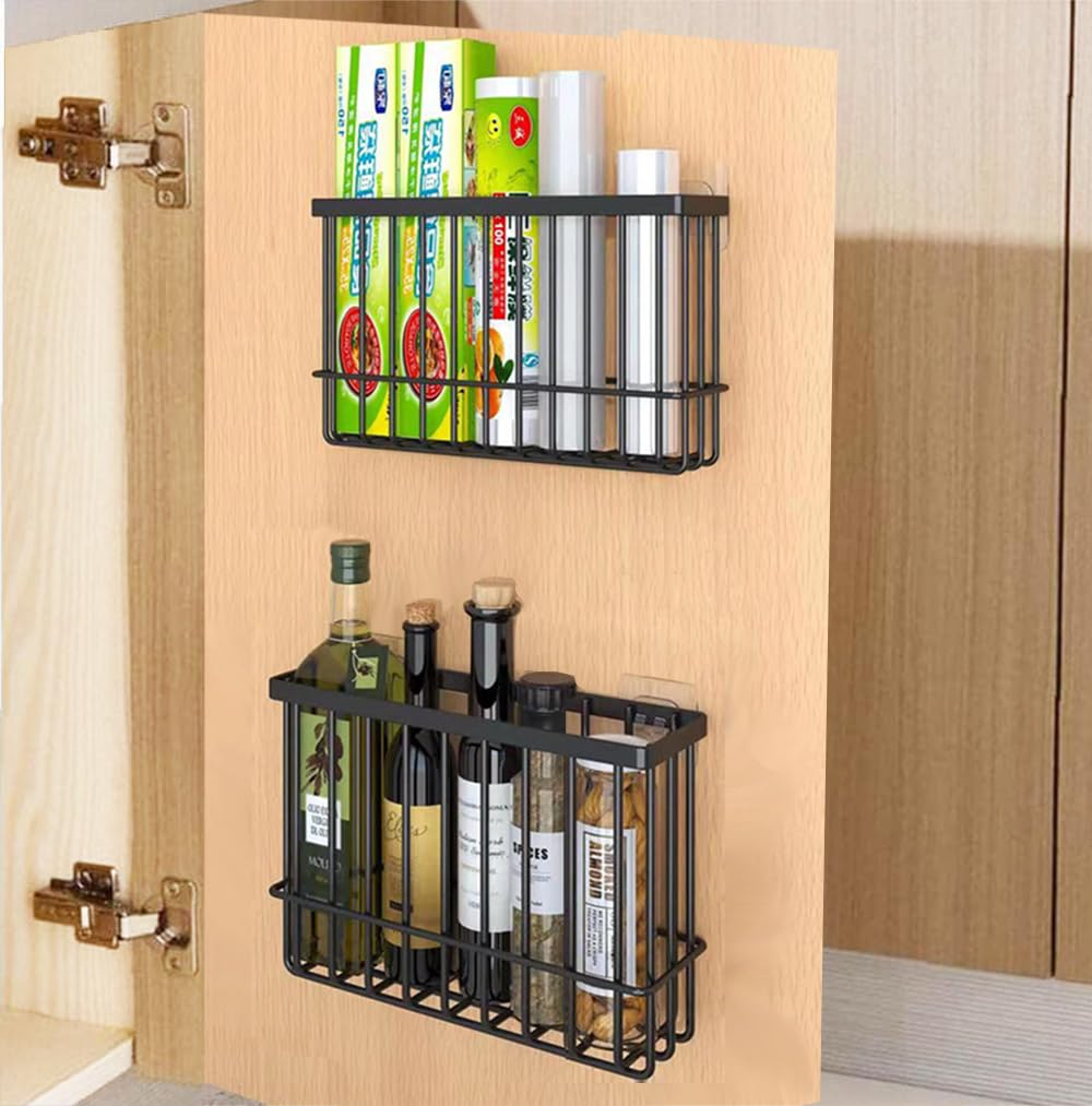 Self Adhesive Wall Mounted Storage Box (Black) D9351