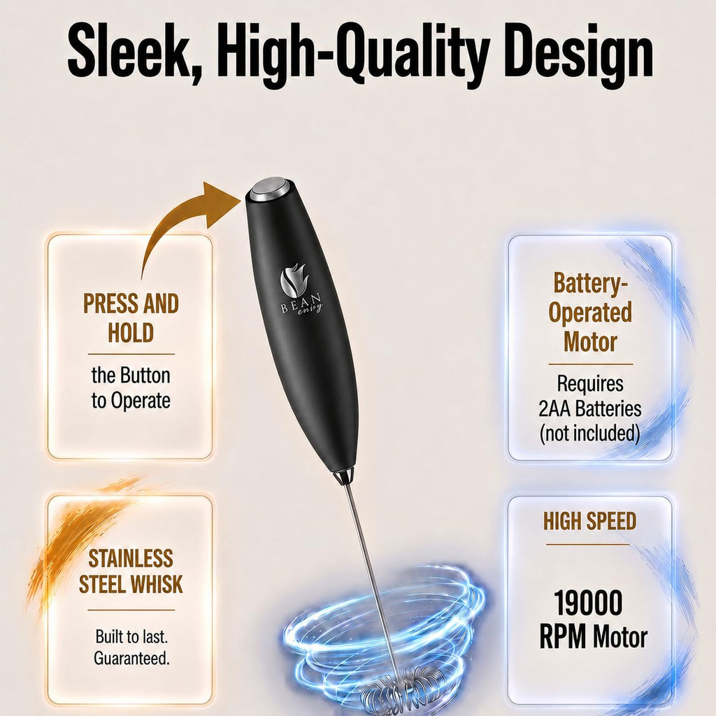 Black Handheld Milk Frother P251