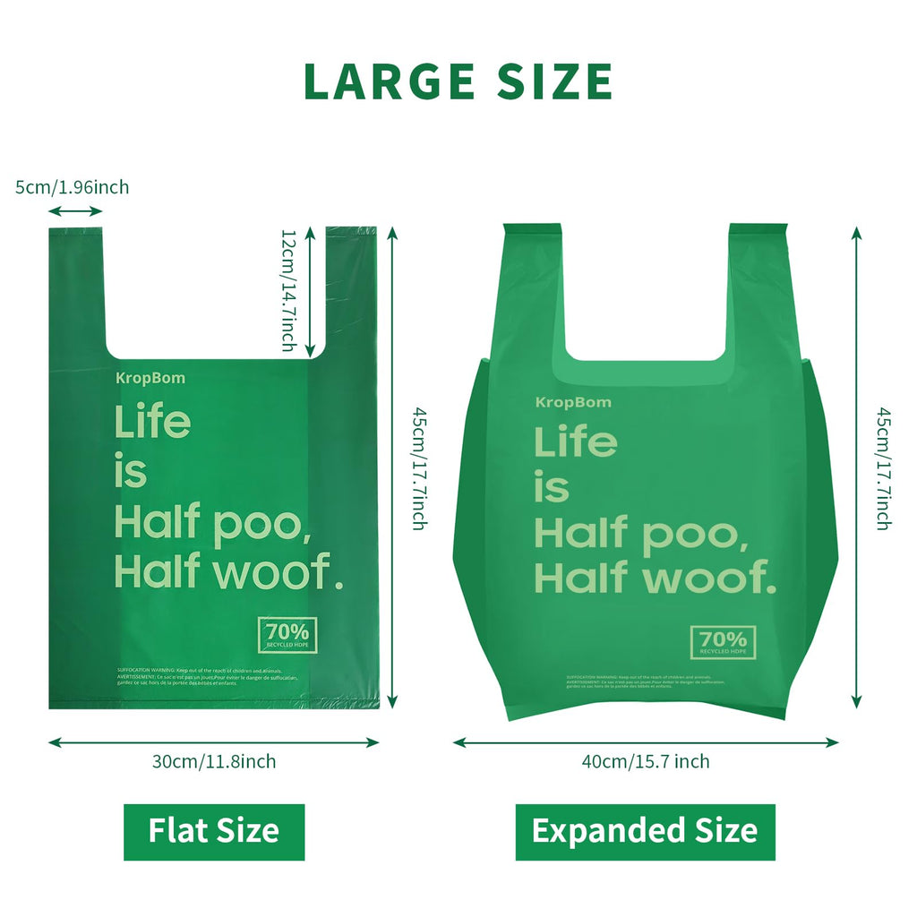 125 Count Large Unscented Cat Poop Bags with Handles I8754