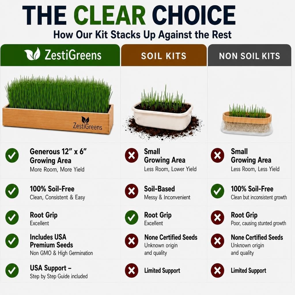 Self-Watering Cat Grass Planter Kit A264111