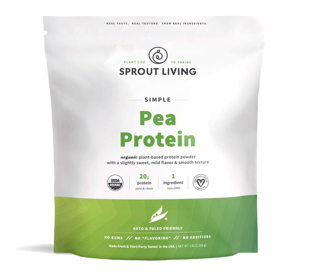 Organic Pea Protein Powder, Unflavored, 5 Pound P2279