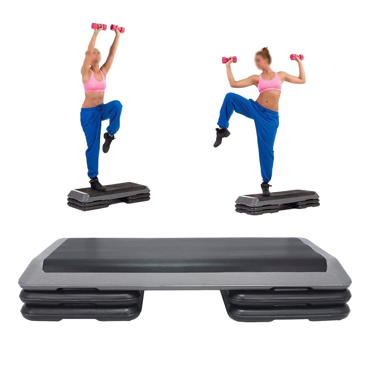 43'' Adjustable Aerobic Step Platform with Risers T872366
