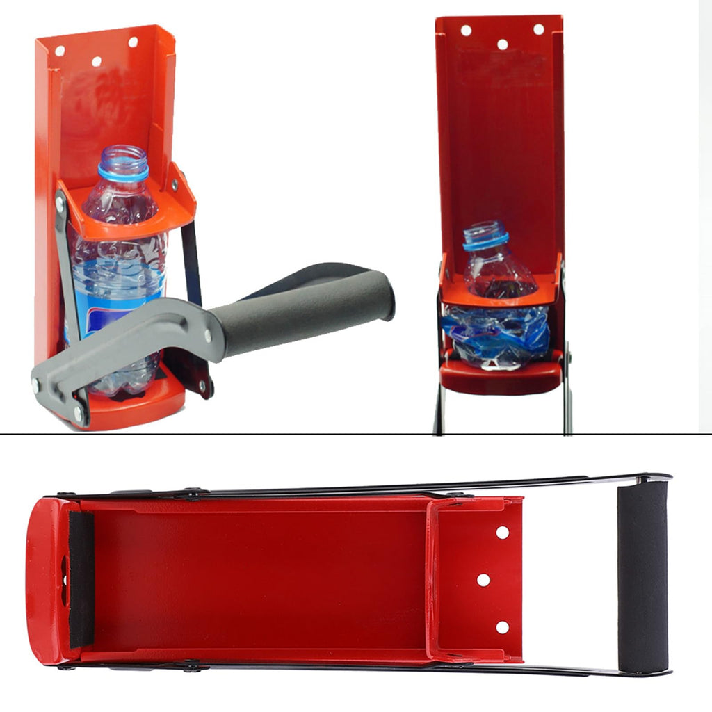 500ML Red Steel Heavy Duty Can Crusher with Bottle Opener F86645