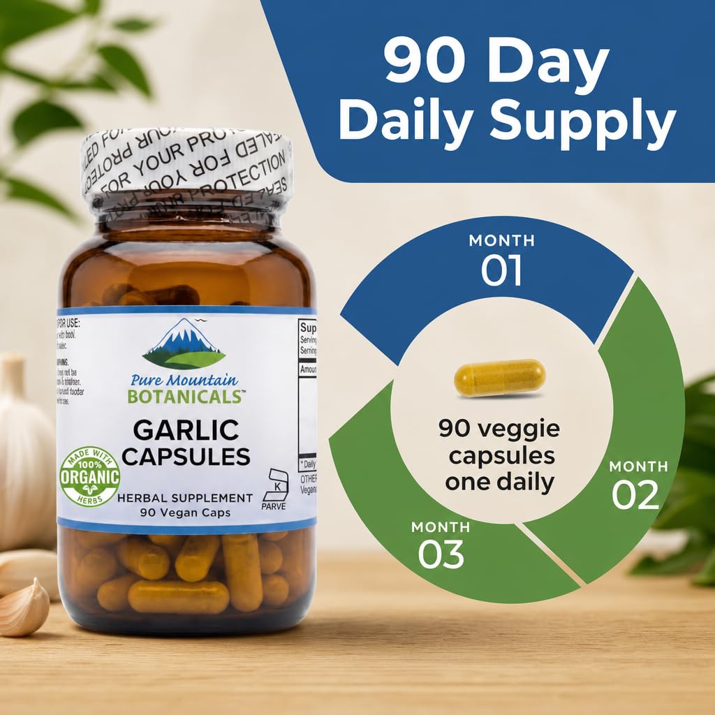 Garlic Capsules 500mg 90 Veggie Capsules X8237