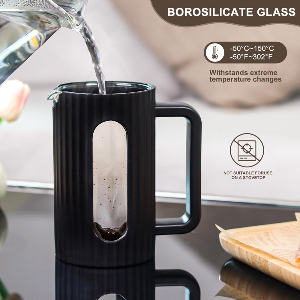 12 oz Heat Resistant Borosilicate Glass French Press K93341