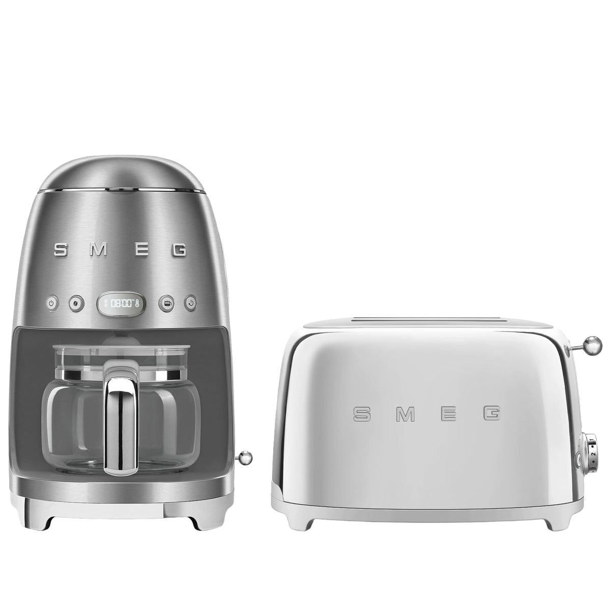 10-Cup Drip Coffee Maker & 2-Slice Toaster Set Stainless Steel H933