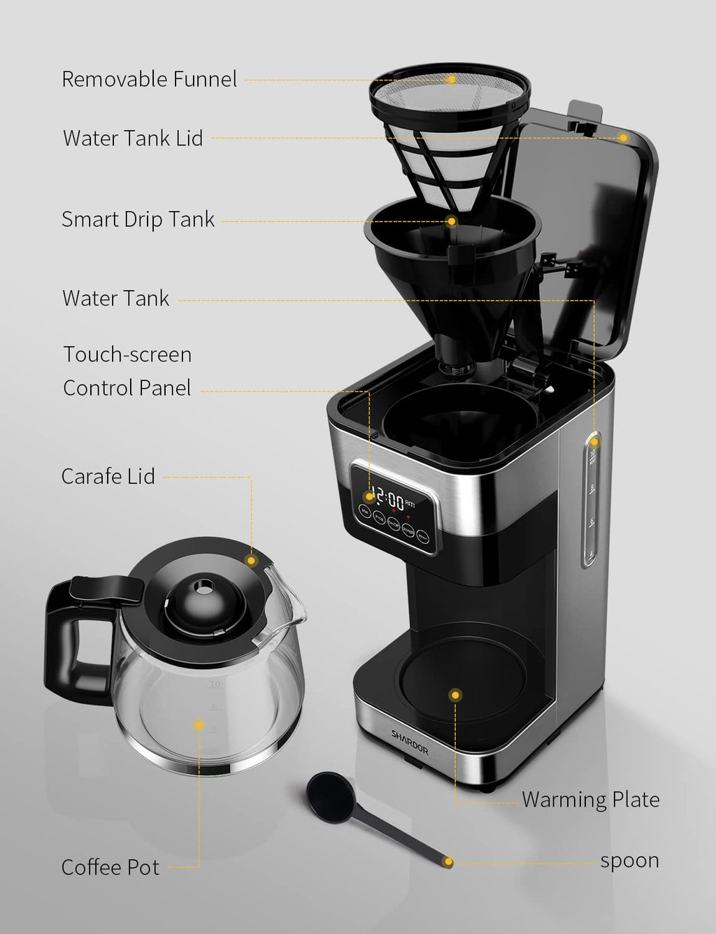 10-Cup Programmable Drip Coffee Maker with Permanent Filter K1587