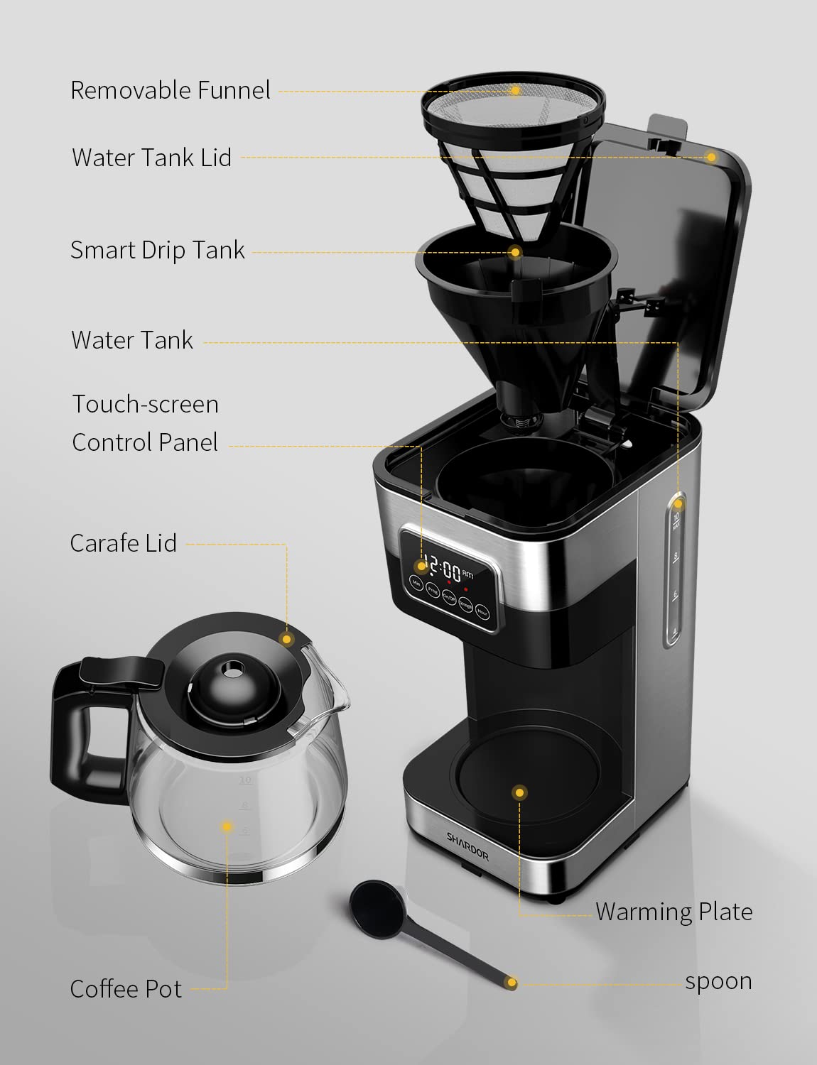 10-Cup Programmable Drip Coffee Maker with Permanent Filter K1587