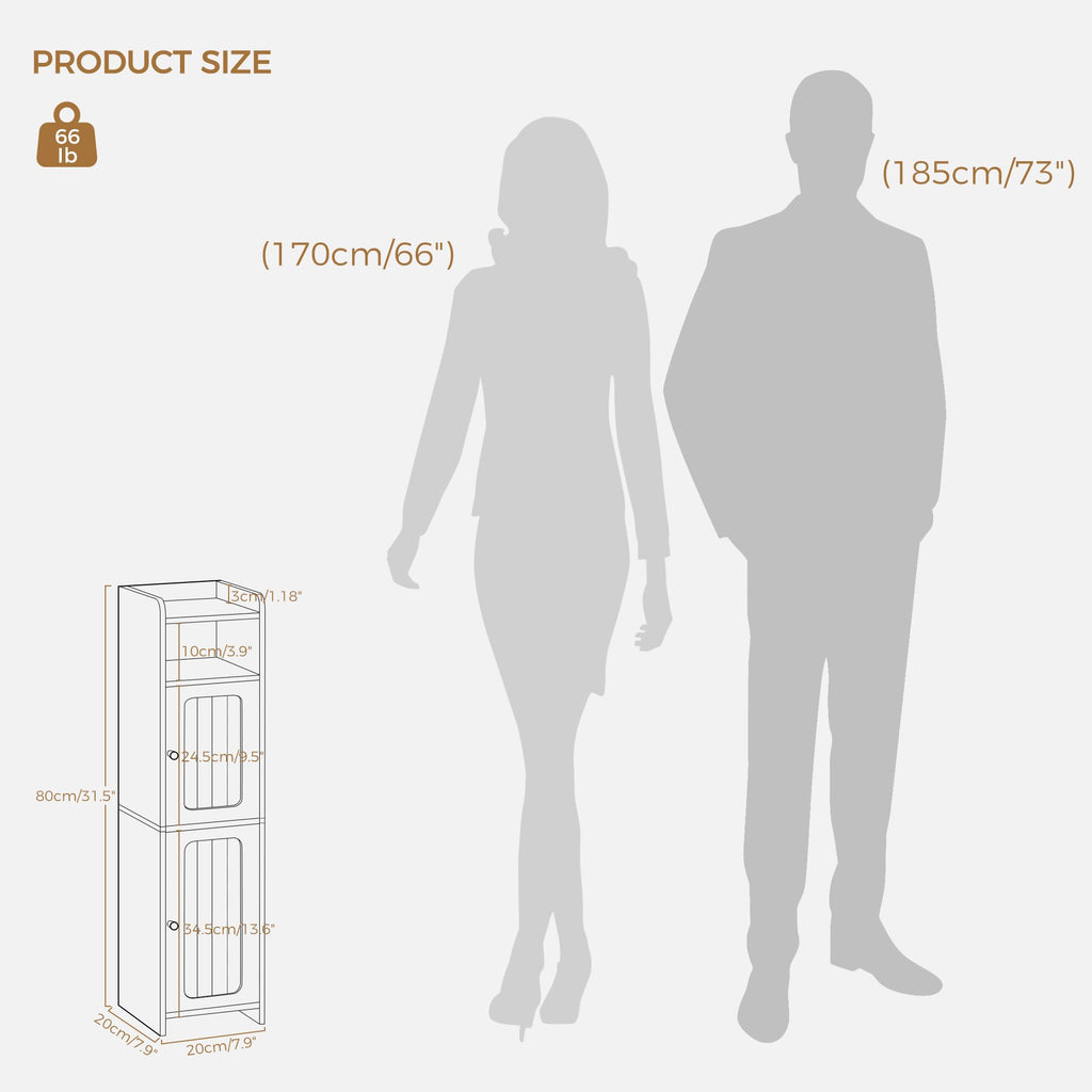 Small 2 Doors Narrow Bathroom Storage Cabinet Z7821