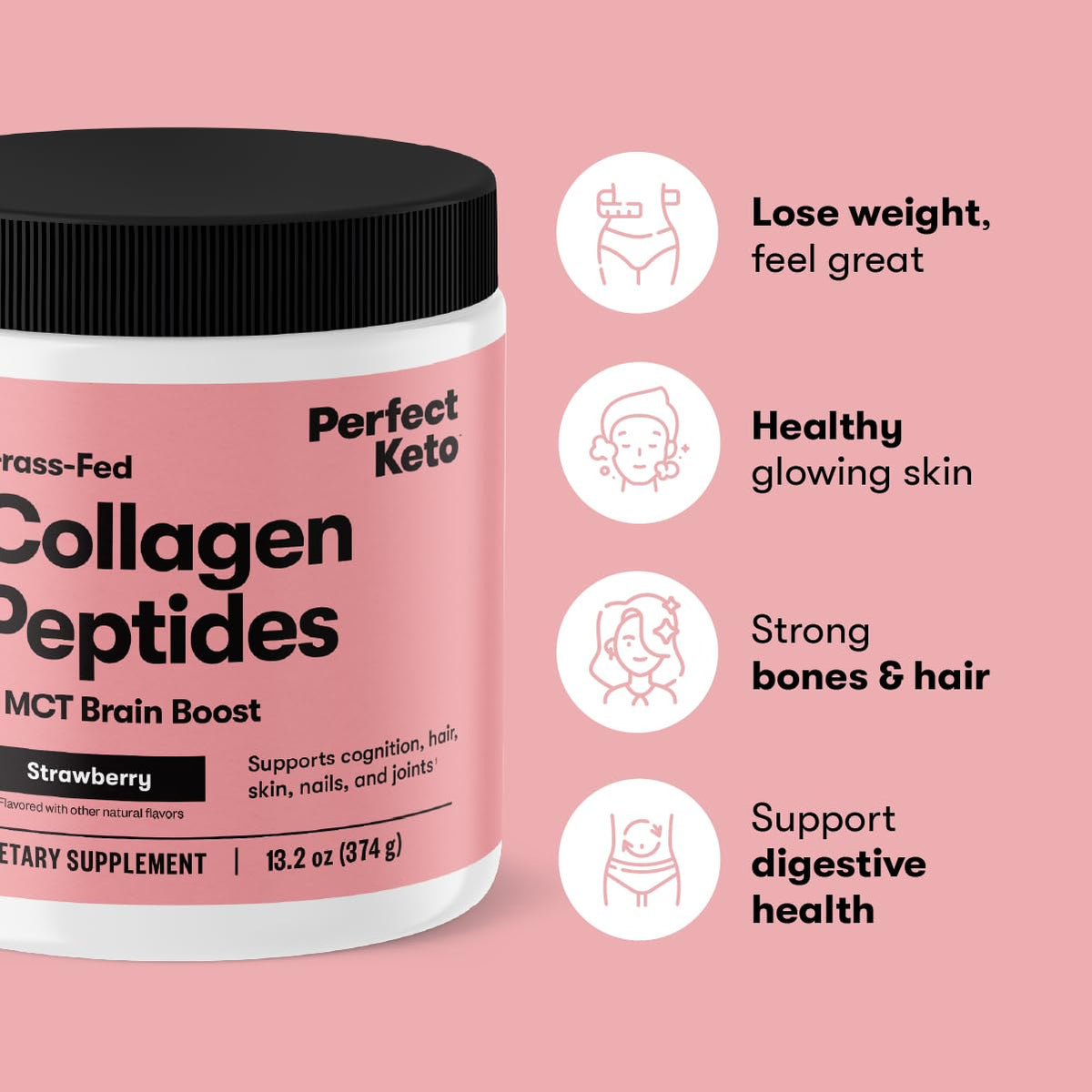 Unflavored Collagen Peptides Protein Powder D966