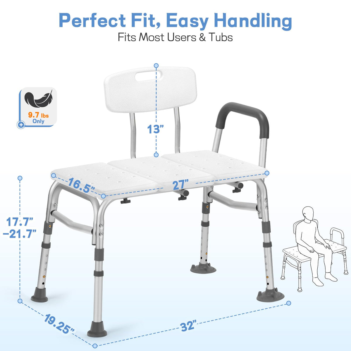 Tub Transfer Bench & Shower Chair G76959