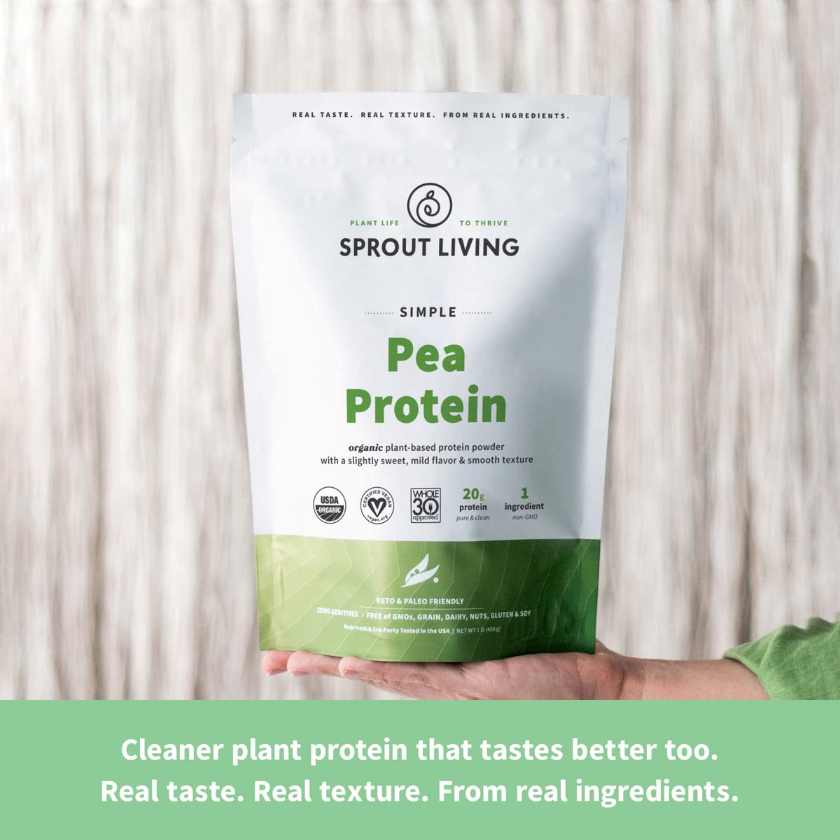 Organic Pea Protein Powder, Unflavored, 5 Pound P2279