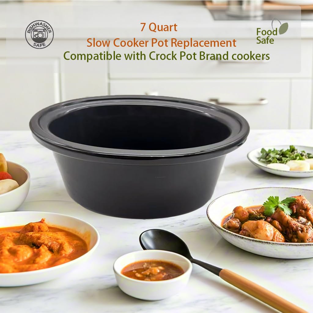7 Qt Ceramic Slow Cooker Pot Z769595