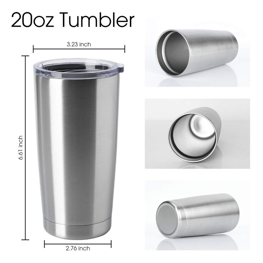 20oz Stainless Steel Insulated Tumblers with Lid Pack N11080