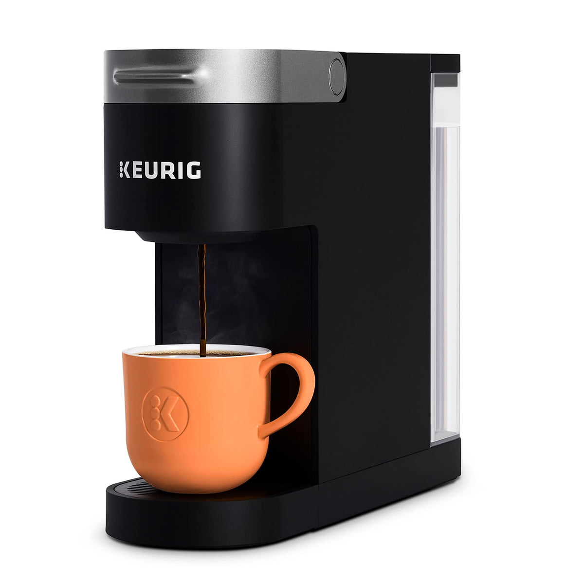 Single Serve K-Cup Pod Coffee Maker, 3 Brew Sizes, 46oz Removable Reservoir, Black O8407