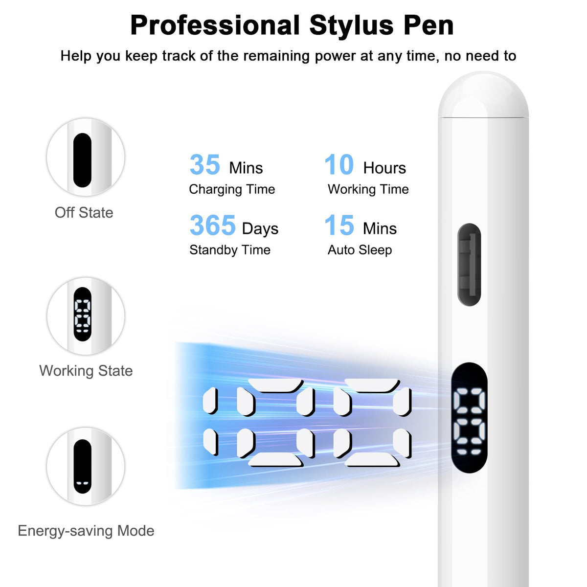 2nd Generation Stylus Pen with Palm Rejection & Tilt Sensitivity X96044