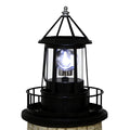 Black Solar Rotating Lighthouse Lamp J845