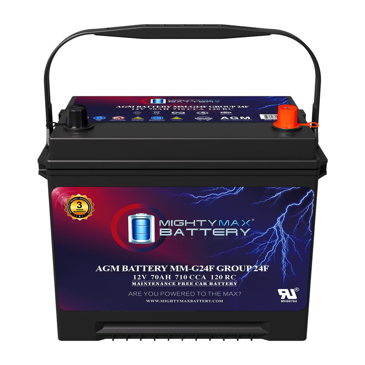 12V 70Ah AGM Replacement Battery U5853