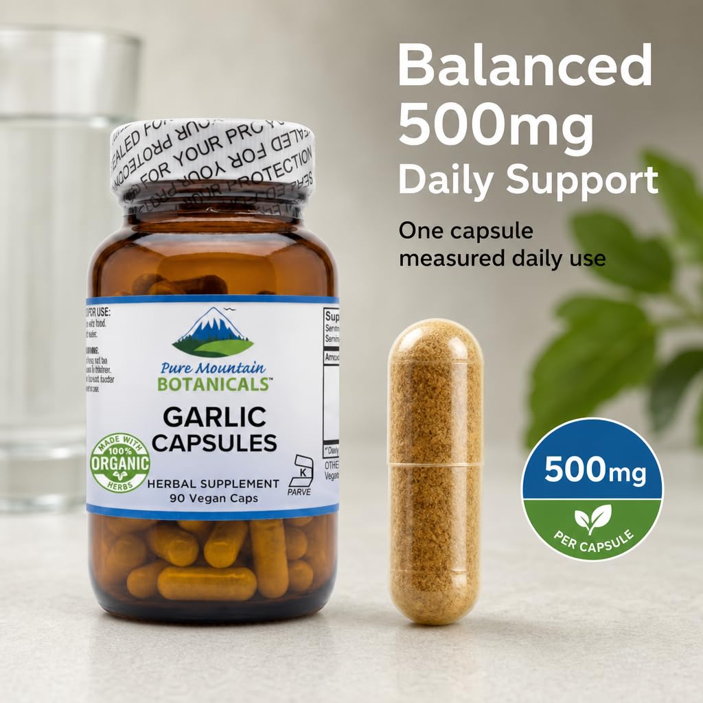 Garlic Capsules 500mg 90 Veggie Capsules X8237