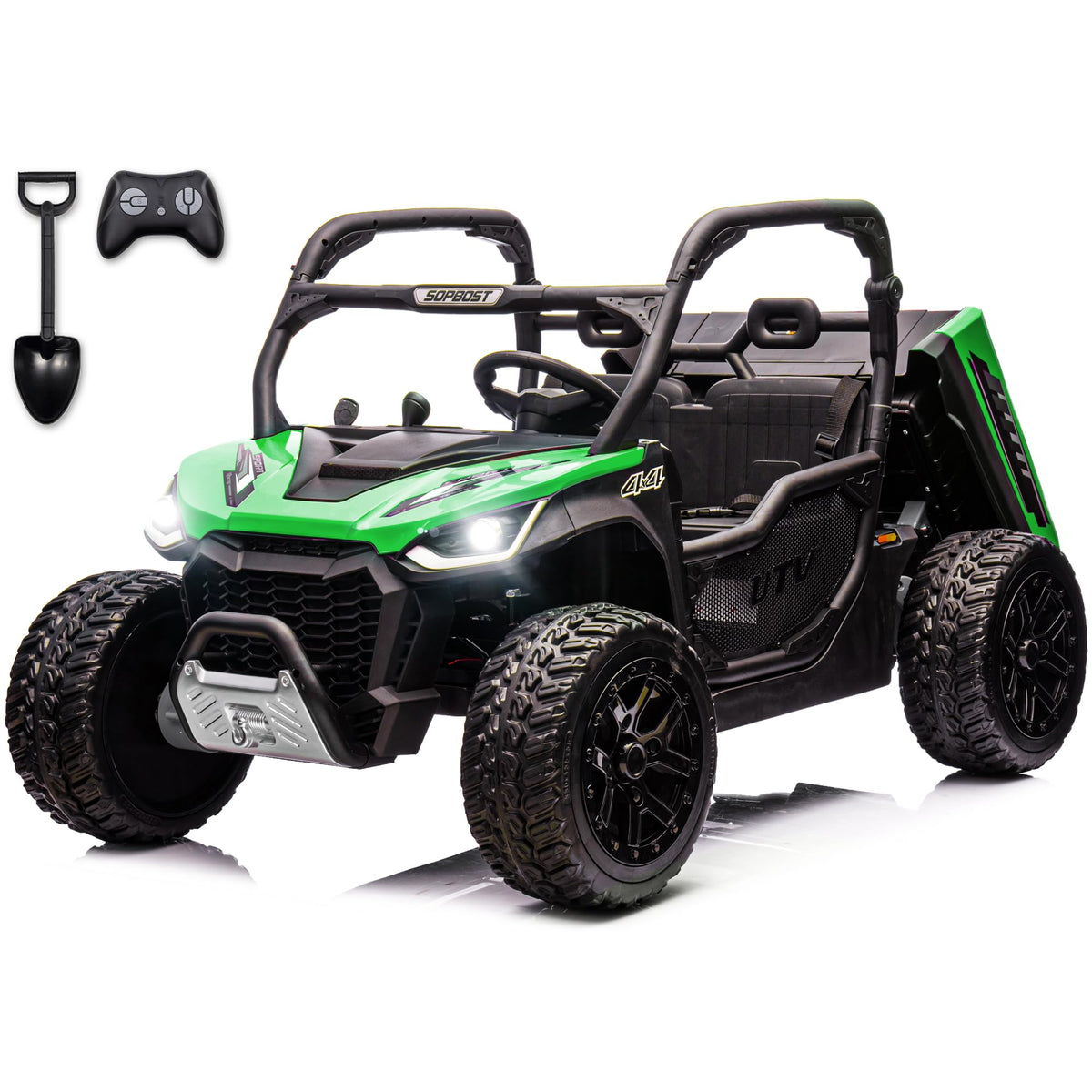 2 Seater 24V 10Ah Ride On Dump Truck with EVA Tires, Green Z40244