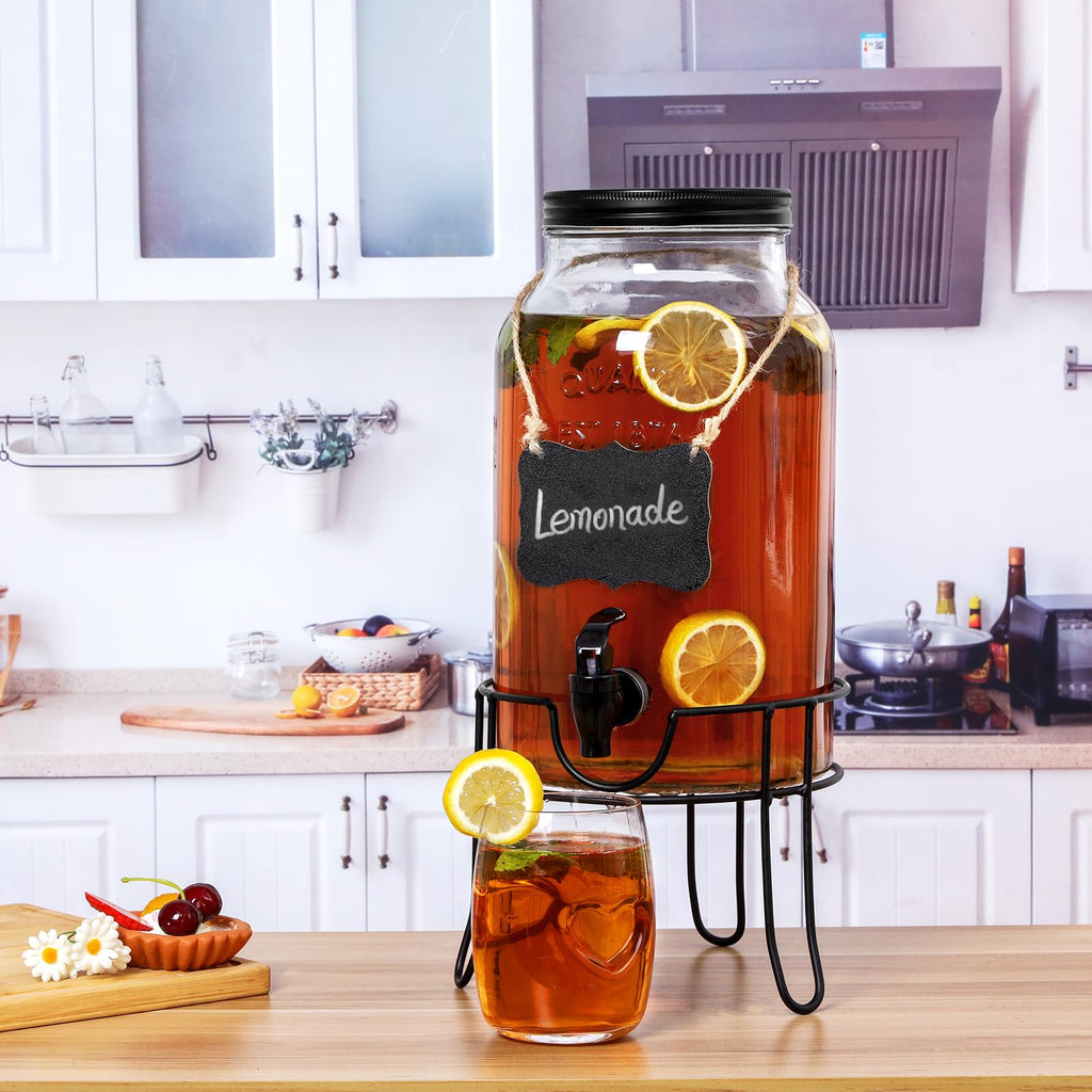 1.5 Gallon Glass Drink Dispenser with Spigot A1391
